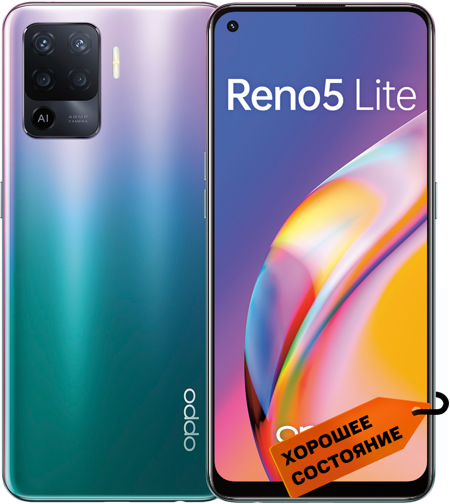 Смартфон OPPO Reno5 Lite 8/128 Гб Фиолетовый «Хорошее состояние»:  технические характеристики и описание – Интернет – магазин МТС