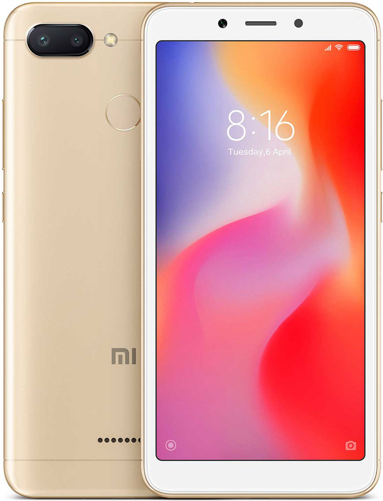 Смартфон Xiaomi Redmi 6 32Gb Gold: купить по цене 6 990 рублей в ...