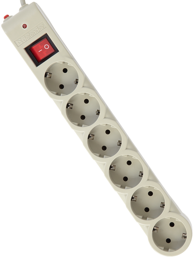 Сетевой фильтр Defender DFS 603 3м 6 розеток White: купить по цене 390 ...