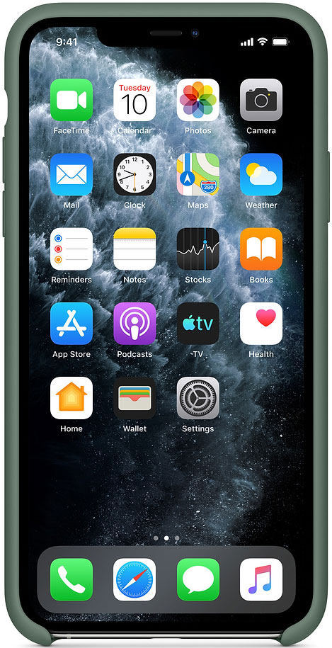 Клип-кейс Apple iPhone 11 Pro Max MX012ZM/A силиконовый Зеленый: купить ...