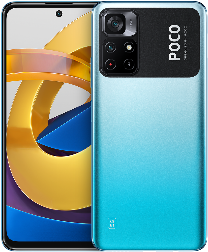 Смартфон Poco M4 Pro 5G 4/64GB Blue: купить по цене 12 990 рублей в  интернет магазине МТС