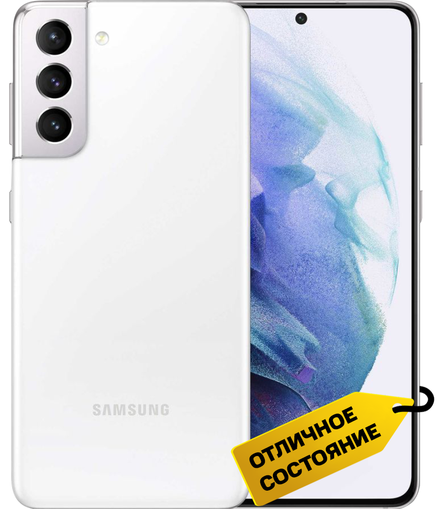 Смартфон Samsung Galaxy S21 8/128Gb White «Отличное состояние»: купить по  цене 43 690 рублей в интернет магазине МТС