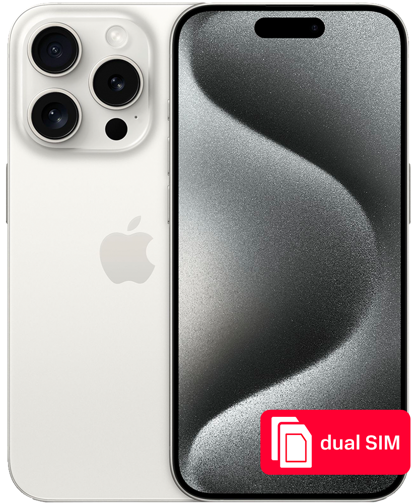 Смартфон Apple iPhone 15 Pro 128Gb SIM + SIM Белый титан: купить по цене  134 990 рублей в интернет магазине МТС