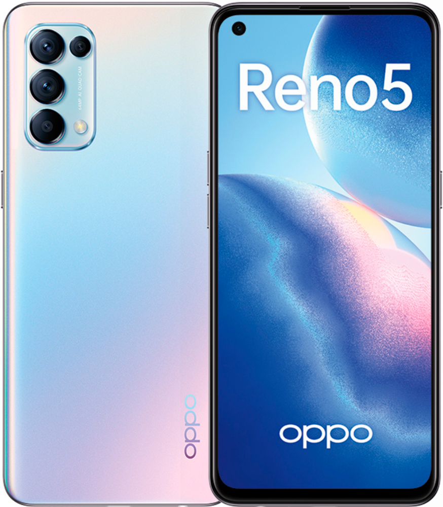 Смартфон OPPO Reno5 8/128Gb Fantasy Silver: купить по цене 8 900 рублей в  интернет магазине МТС