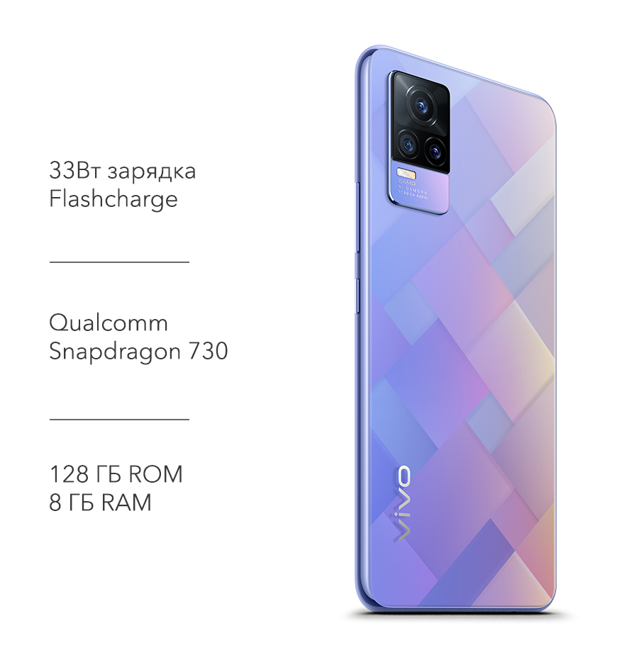 Смартфон Vivo V21e 8/128Gb Blue: технические характеристики и описание –  Интернет – магазин МТС