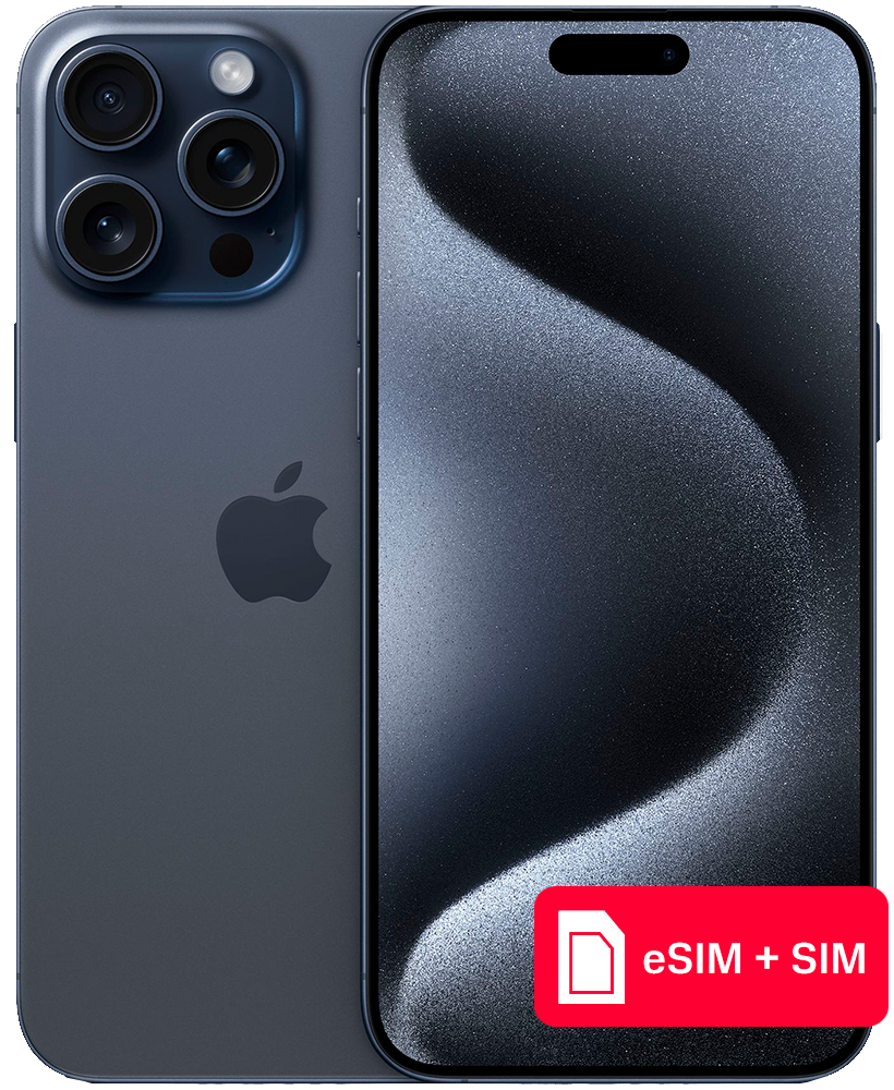 Смартфон Apple iPhone 15 Pro Max 1Tb eSIM + SIM Синий титан: купить по цене  199 990 рублей в интернет магазине МТС