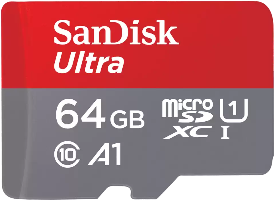 Карта памяти MicroSDHC SanDisk Ultra 64Gb Class 10 Красно-серая: купить ...