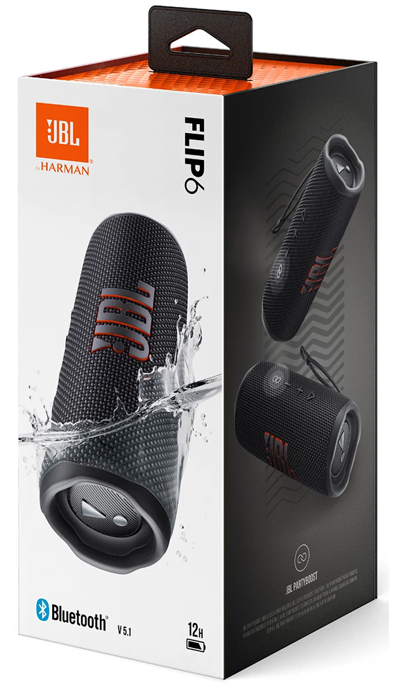 Портативная акустическая система JBL Flip 6 Черная: купить по цене 9 ...
