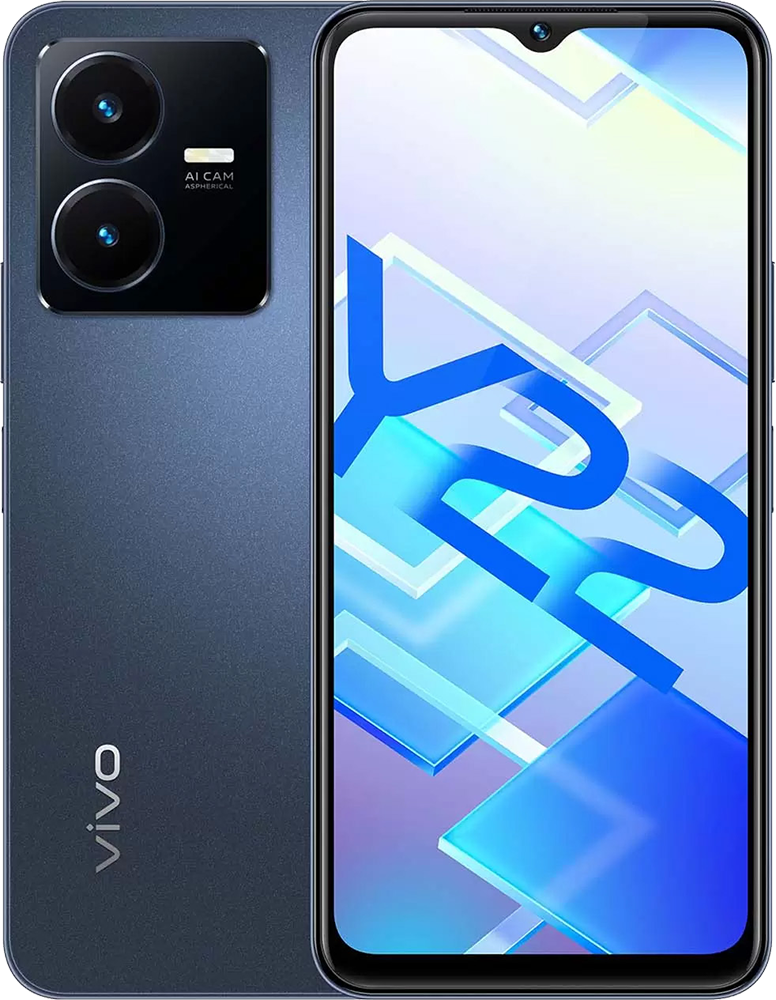 Смартфон Vivo Y22 4/64GB Синий: купить по цене 7 990 рублей в интернет ...