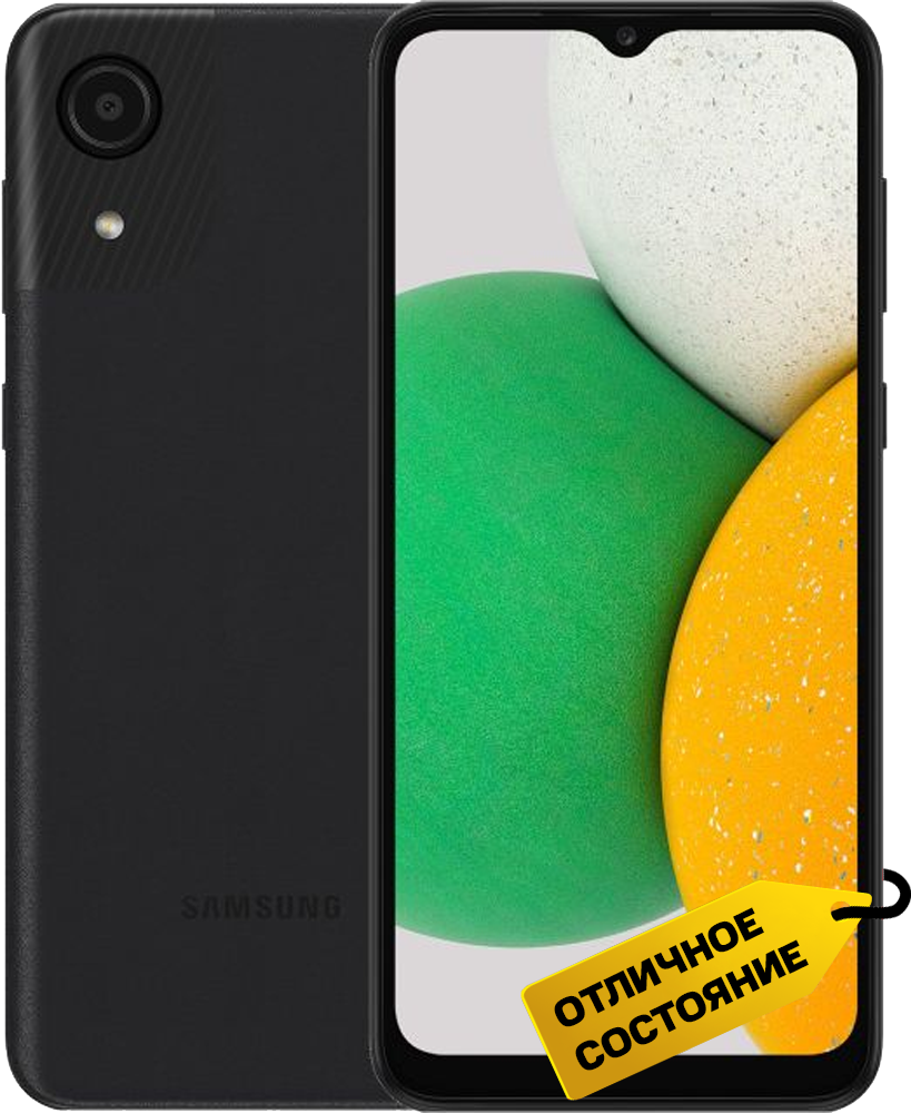 Смартфон Samsung Galaxy A03 Core LTE 2/32Gb Чёрный «Отличное состояние»:  купить по цене 3 990 рублей в интернет магазине МТС