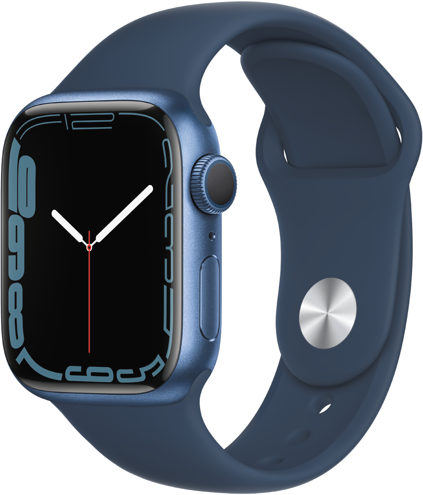 Apple Watch Series 7 GPS 41мм корпус из алюминия Синий + ремешок Синий (MKN13RU/A)