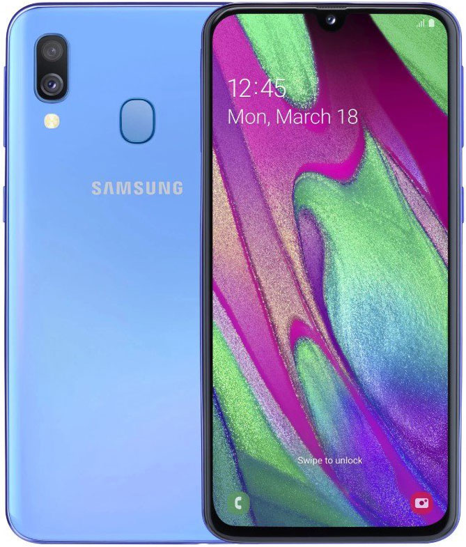 Смартфон Samsung Galaxy A40 4/64Gb Blue: купить по цене 990 рублей в ...