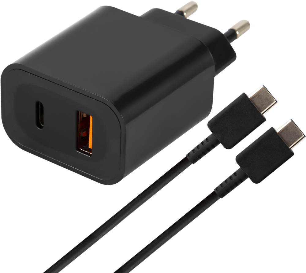 СЗУ RedLine NQC-13 USB-A-USB-C 3A + дата-кабель Type-C-Type-C PD 18W ...