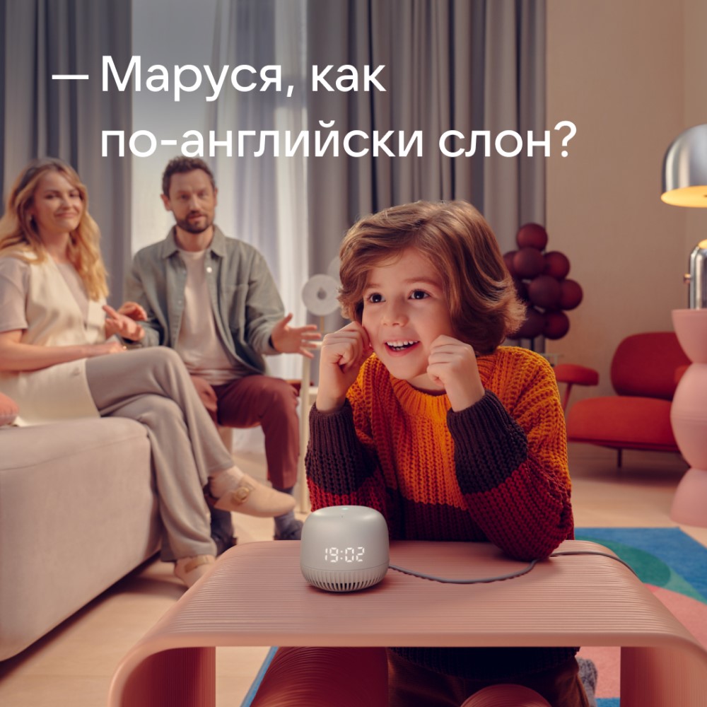 Умная колонка VK Капсула Нео с голосовым помощником Марусей Серая ...