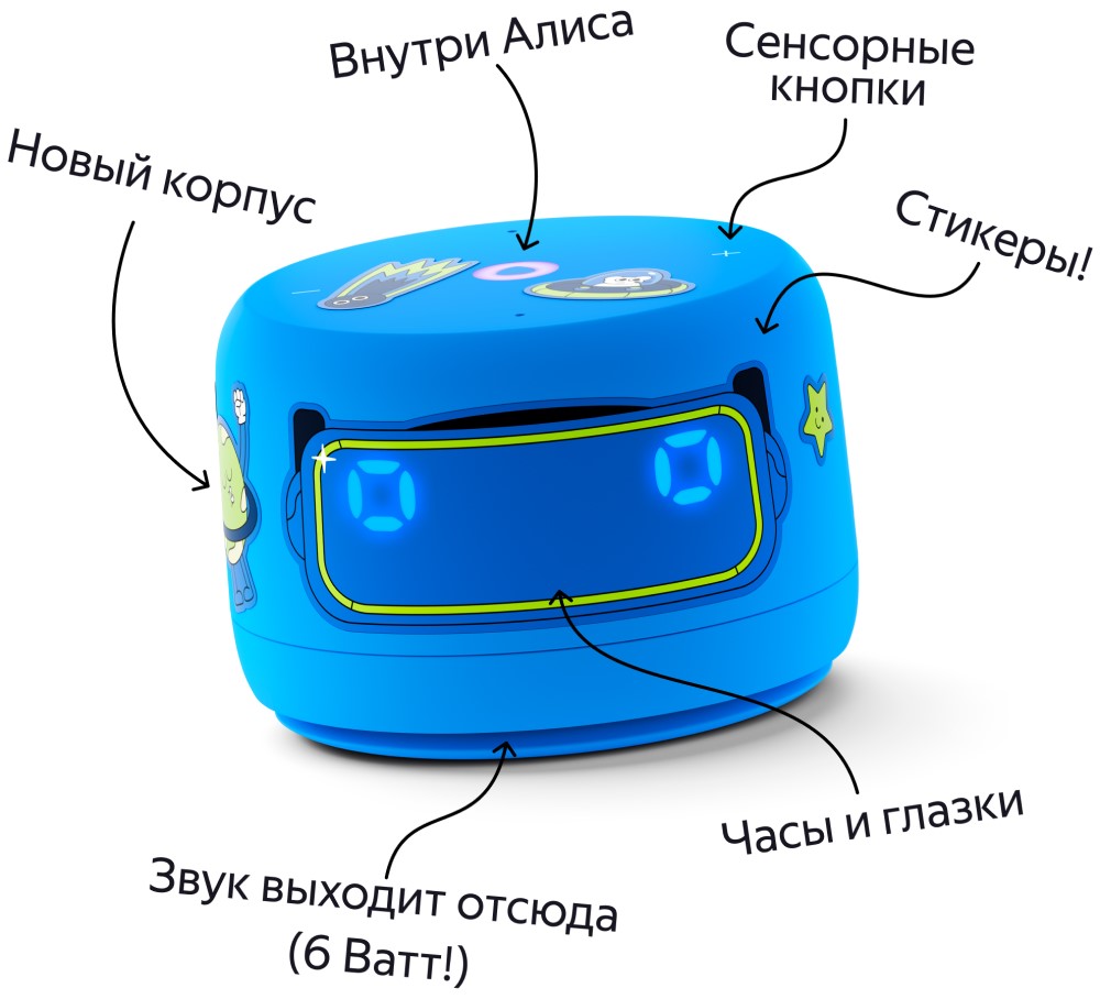 Умная колонка Яндекс Станция Лайт 2 (2024) с Алисой на YaGPT Синий ...