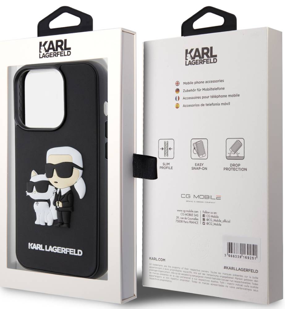 Чехол-накладка Karl Lagerfeld для iPhone 15 Pro 3D Rubber Case Karl and  Choupette Черный (KLHCP15L3DRKCNK): технические характеристики и описание –  Интернет – магазин МТС