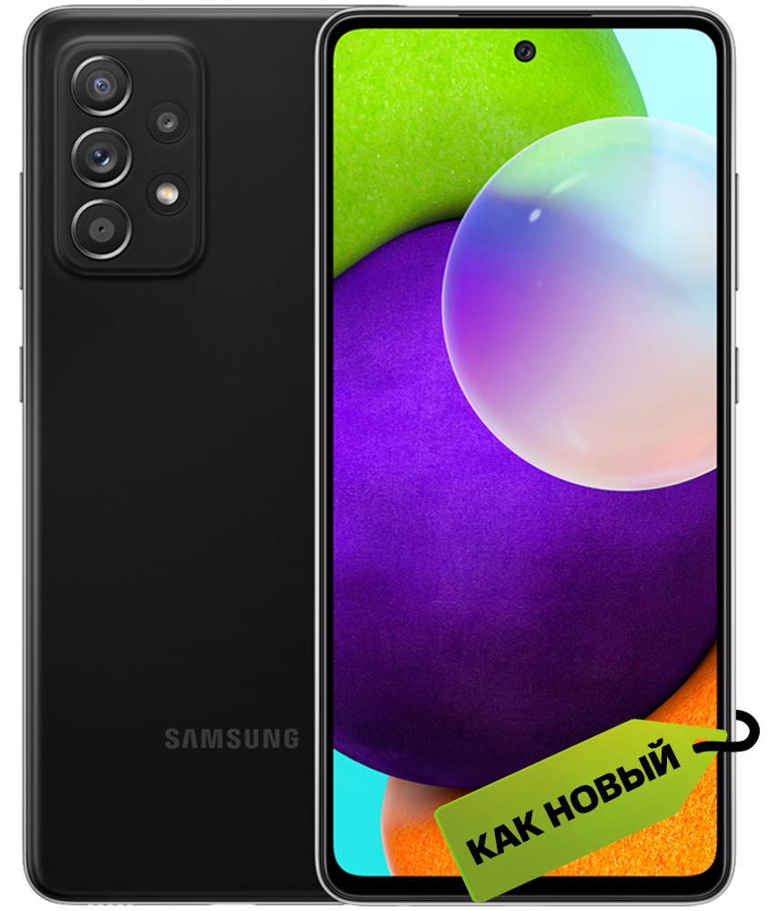 Смартфон Samsung Galaxy A52 8/256Gb Black "Как новый": купить по  цене 20 490 рублей в интернет магазине МТС