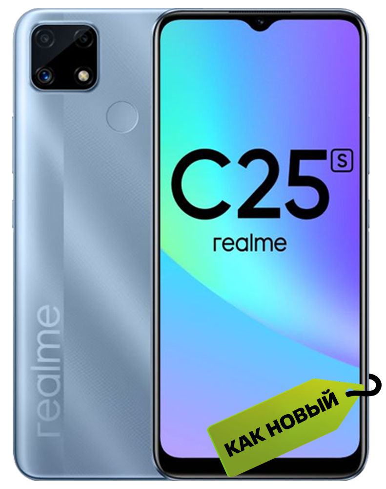 Смартфон Realme C25S 4/128GB Blue "Как новый": купить по цене 9  490 рублей в интернет магазине МТС