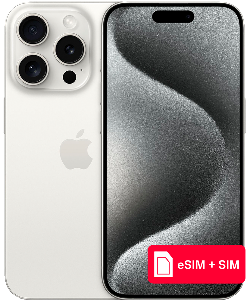 Смартфон Apple iPhone 15 Pro 1Tb eSIM + SIM Белый титан: купить по цене 179  990 рублей в интернет магазине МТС