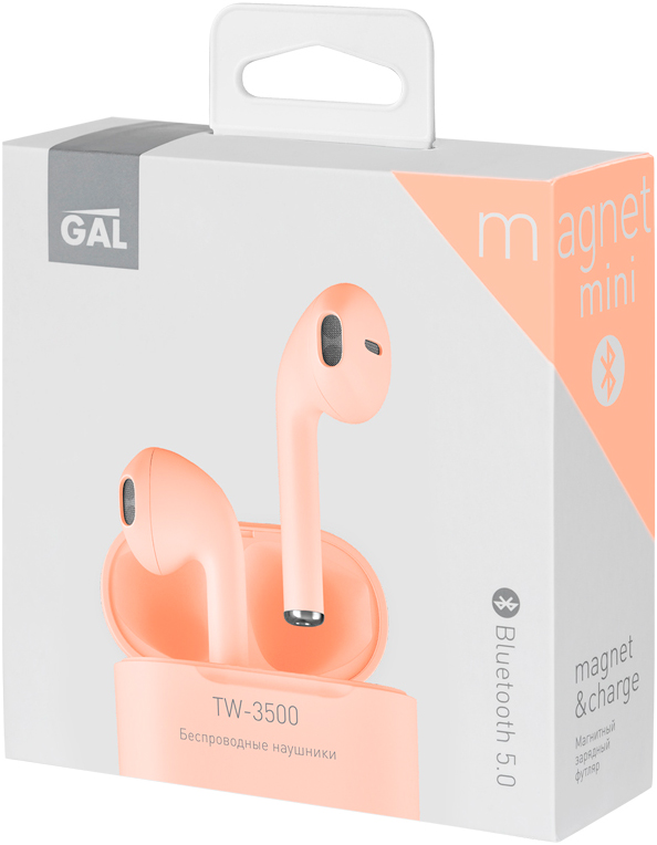 Беспроводные наушники Gal TWS TW-3500 Pink: купить по выгодной цене в ...