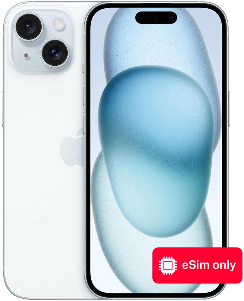 Смартфон Apple iPhone 15 512Gb eSIM only Голубой: купить по цене 125 990  рублей в интернет магазине МТС