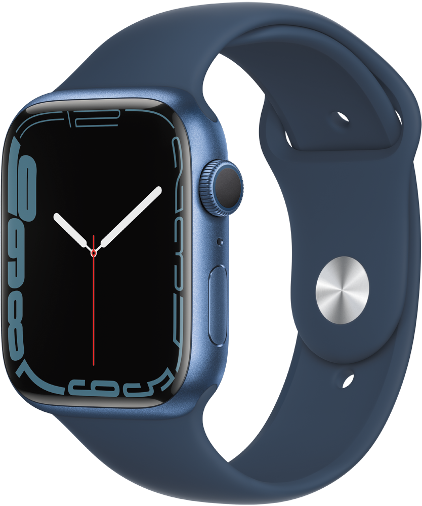 Apple Watch Series 7 GPS 45мм корпус из алюминия синий + ремешок Синий (MKN83RU/A)