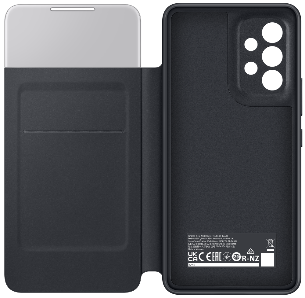 Чехол-книжка Samsung Galaxy A53 Smart S View Wallet Cover Black: купить по  цене 2 999 рублей в интернет магазине МТС