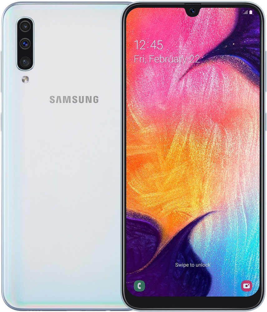 Смартфон Samsung A505 Galaxy A50 6/128Gb White: купить по цене 7 990 рублей  в интернет магазине МТС