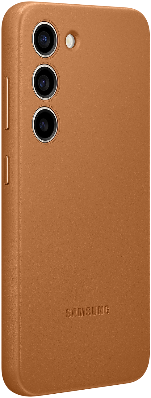 Чехол-накладка Samsung Galaxy S23+ Leather Case Песочно-бежевый (EF ...