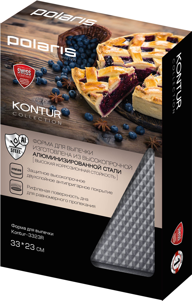 Форма для выпечки Polaris Kontur-3323R прямоугольная Black: купить по ...