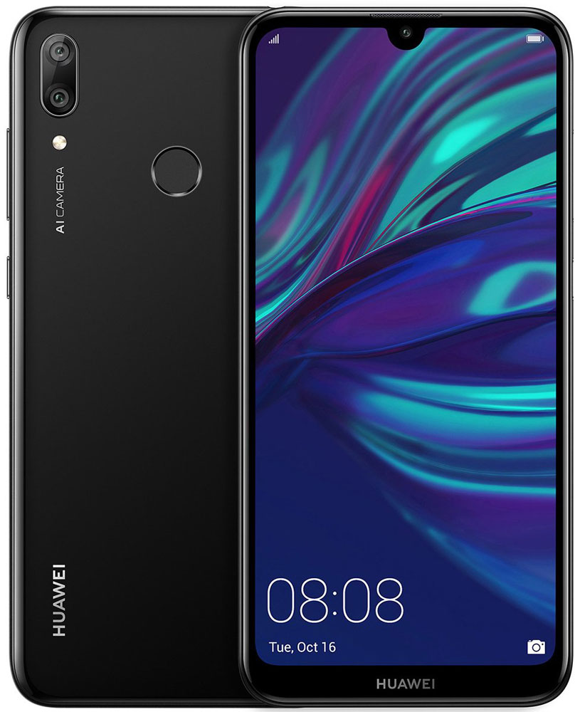 Смартфон Huawei Y7 2019 3/32Gb Black: купить по цене 990 рублей в интернет  магазине МТС