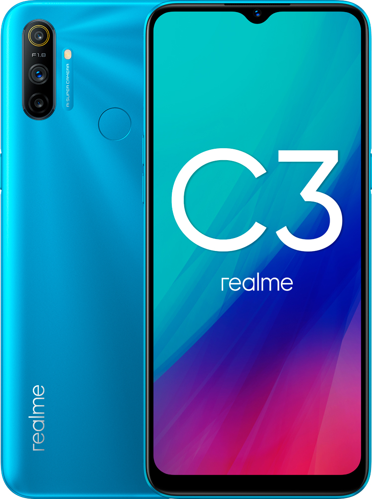 Смартфон realme C3 3/64Gb Blue: технические характеристики и описание ...