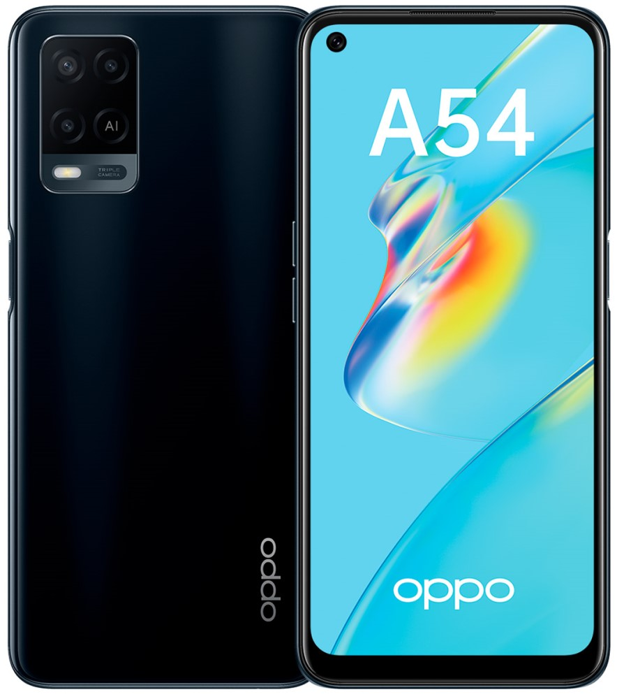 Смартфон OPPO A54 4/128Gb Crystal Black: купить по цене 9 990 рублей в  интернет магазине МТС