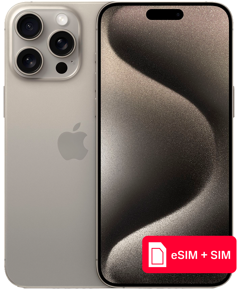 Смартфон Apple iPhone 15 Pro Max 512Gb eSIM + SIM Натуральный титан:  технические характеристики и описание – Интернет – магазин МТС