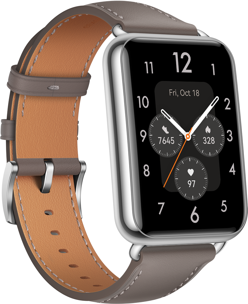 Часы HUAWEI Watch FIT 2 Classic Edition кожаный ремешок Серые (Yda-B19V ...