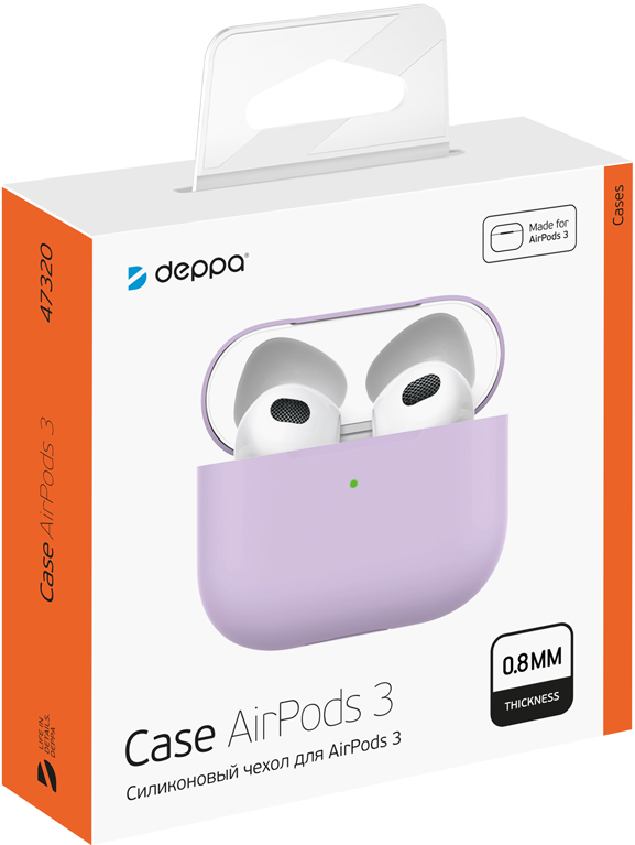 Чехол для наушников Deppa AirPods 3 UltraSlim Lavender: купить по цене ...