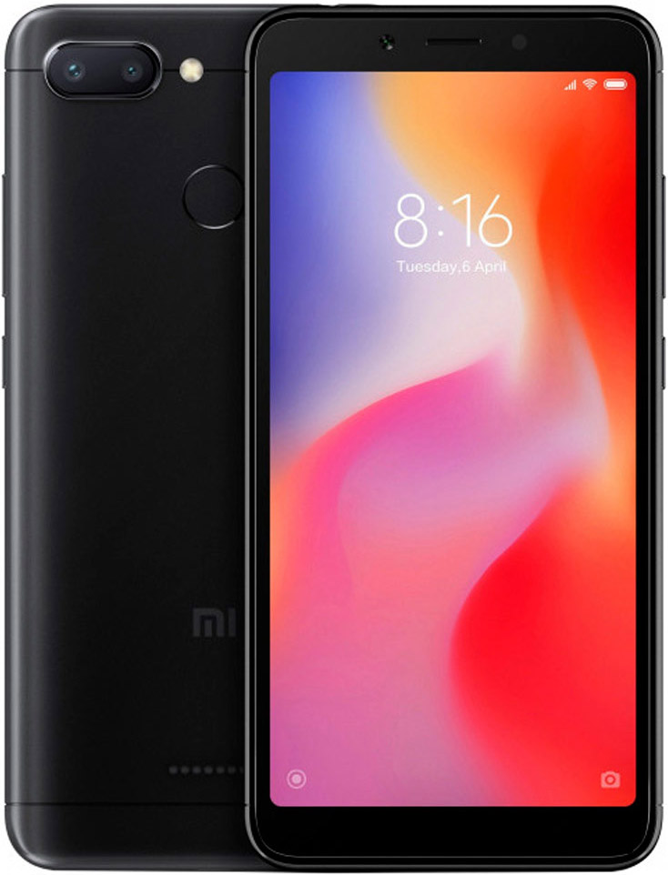 Смартфон Xiaomi Redmi 6 32Gb Black: купить по цене 6 990 рублей в ...