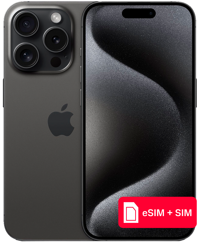 Смартфон Apple iPhone 15 Pro 128Gb eSIM + SIM Черный титан: купить по цене  114 990 рублей в интернет магазине МТС