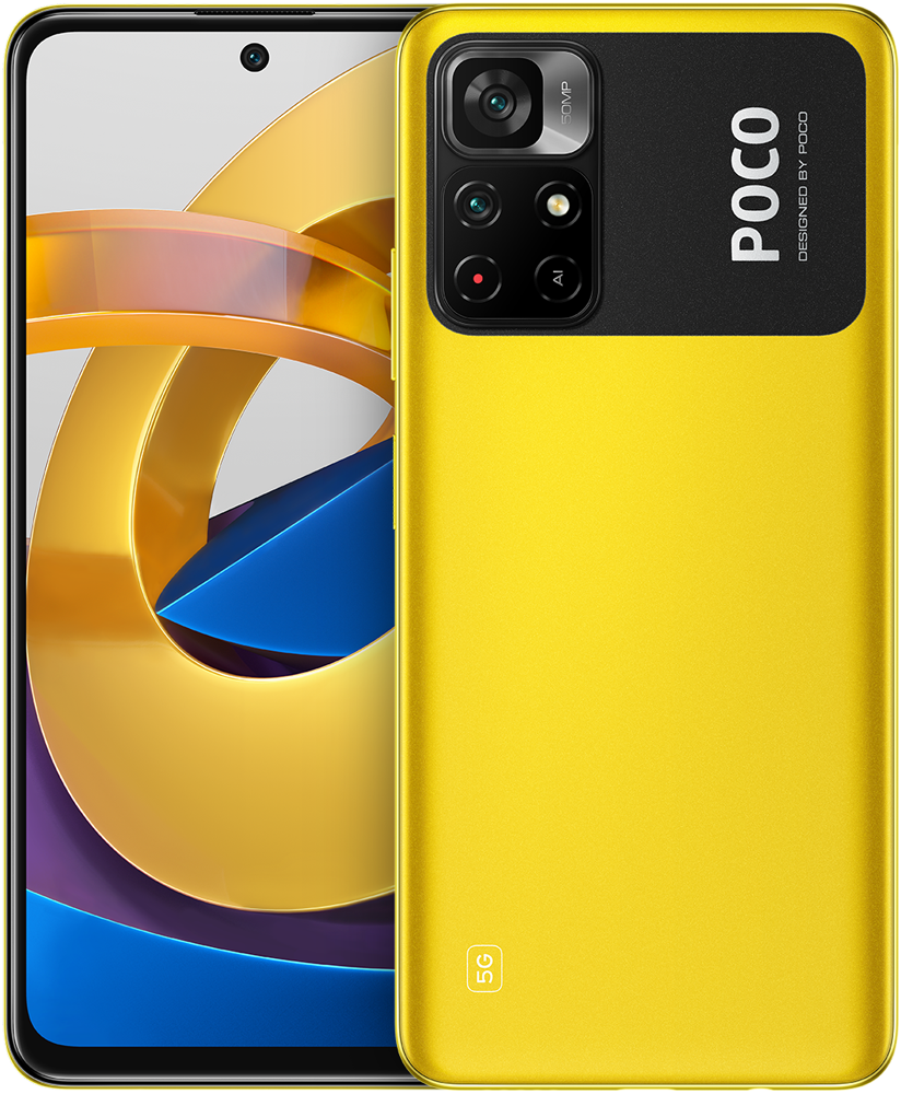 Смартфон Poco M4 Pro 5G 4/64GB Yellow: купить по цене 12 990 рублей в  интернет магазине МТС