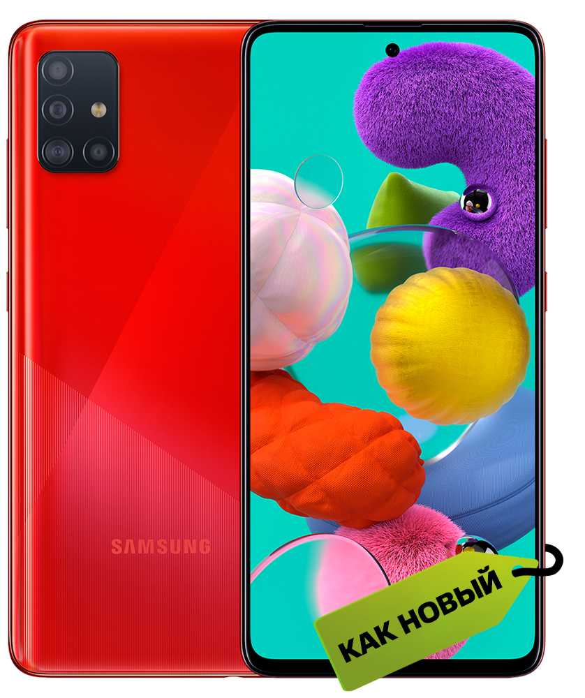 Смартфон Samsung Galaxy A51 4/64Gb Red "Как новый": купить по  цене 15 990 рублей в интернет магазине МТС