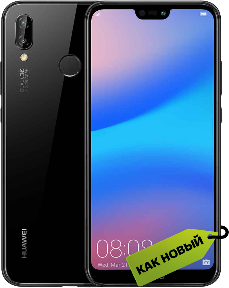 Смартфон HUAWEI P20 Lite 4/64GB Черный «Как новый»: купить по цене 8 990  рублей в интернет магазине МТС