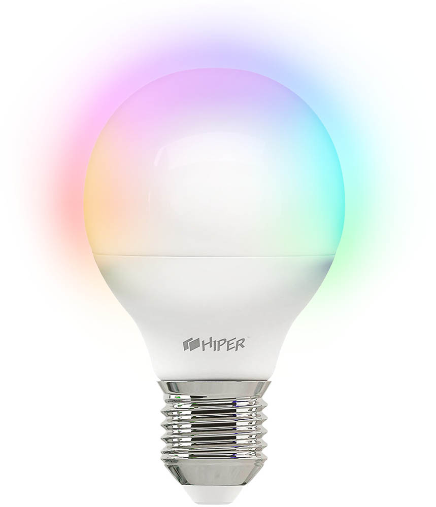 Умная лампочка HIPER Smart LED bulb IoT LED A1 RGB WiFi Е27 цветная ...