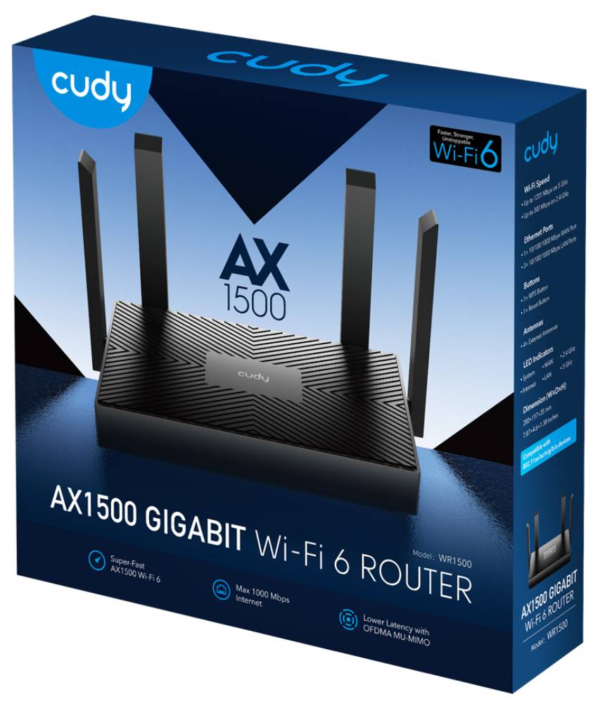 Отзывы на Роутер Роутер Cudy WR1500 AX1500 Черный: купить по цене 2 690 ...