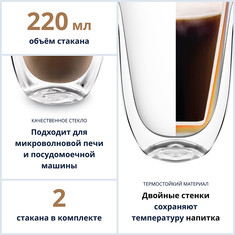 Delonghi стаканы с двойными стенками