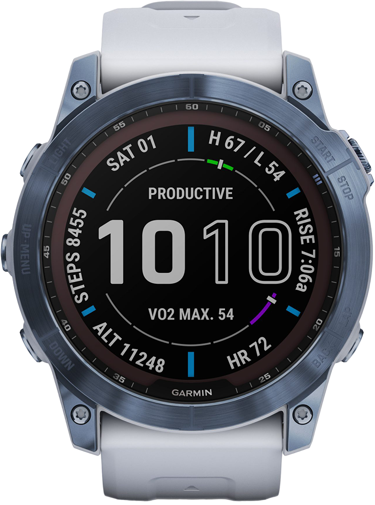 Часы Garmin Fenix 7 Sapphire Solar Mineral Blue DLC Titanium Синие ...