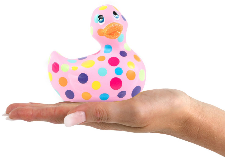 Вибратор-уточка Big Teaze Toys I Rub My Duckie 2.0, фиолетовый с белым