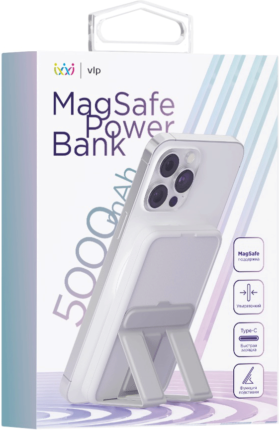 Внешний аккумулятор VLP Magsafe 5000 mAh USB-C Белый: купить по цене 3 ...