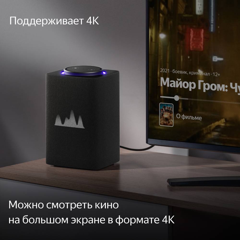 Умная колонка Яндекс Станция Макс с Zigbee Графит: купить по цене 34 990  рублей в интернет магазине МТС