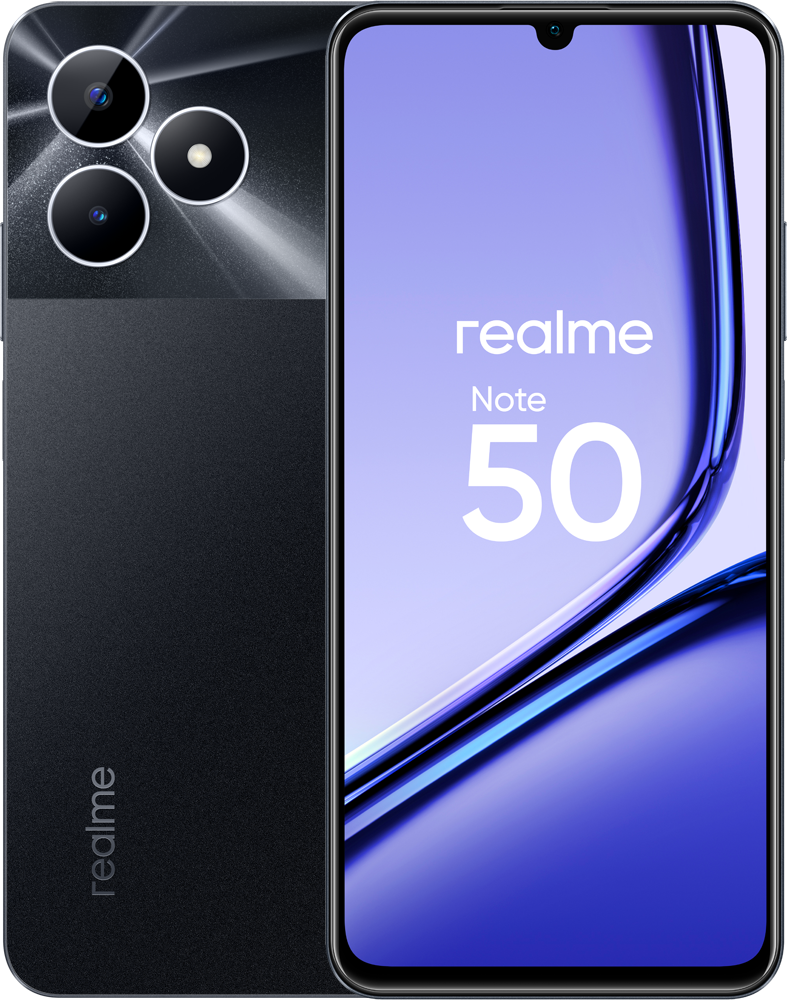 Смартфон realme Note 50 4/128 Гб Черный: технические характеристики и  описание – Интернет – магазин МТС