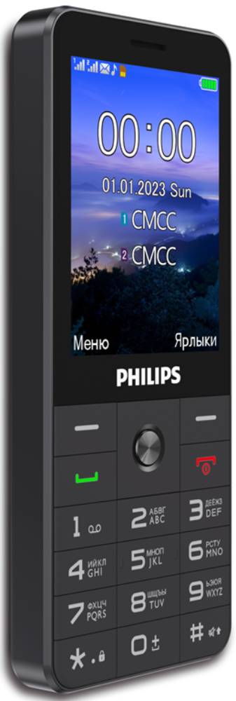 Мобильный телефон Philips Xenium E6808 Черный: технические ...